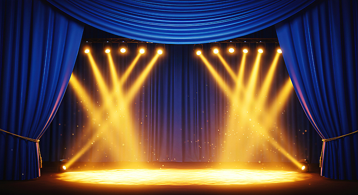 JPG 편집이미지 시선 예술 백그라운드 조명 공연 무대 시간 공연장 집중 준비 스포트라이트 연극 이미지편집 AI컴퓨터그래픽 AI콘텐츠 컨셉 문화예술 이벤트 극장 파일형식