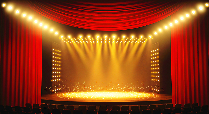 JPG 편집이미지 디자인 예술 조명 장식 공연 무대 커튼 분위기 군중 공연장 준비 설레임 이미지편집 AI컴퓨터그래픽 AI콘텐츠 감정 컨셉 사람 이벤트 극장 파일형식