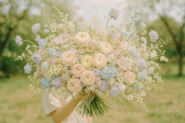 JPG 나무 편집이미지 꽃 분홍색 꽃다발 부케 꽃밭 자연 잔디 야외 장식 파란색 햇빛 흰색 의료성형뷰티 편집실사 AI인물포토 AI콘텐츠 식물 컬러 태양 CG 생태계 파일형식 AI포토