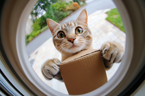 JPG 나무 동물 편집이미지 창문 자연 주택 잔디 생활 상자 문 귀여움 주방 고양이 먹이 택배 호기심 편집실사 AI포토 AI콘텐츠 식물 감정 컨셉 포유류 건물 반려동물 운송업 CG 생태계 파일형식