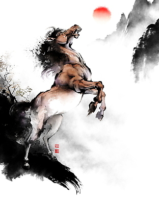 자연요소 컬러 컨셉 미술 생태계 파일형식 말_게임 동양화 수채화 태양 전통 예술 풍경 자연 표현 동물 뷰티풀 회색 검은색 우아함 감정 변화 역사 문화 창의성 국내일러스트 PSD 일러스트