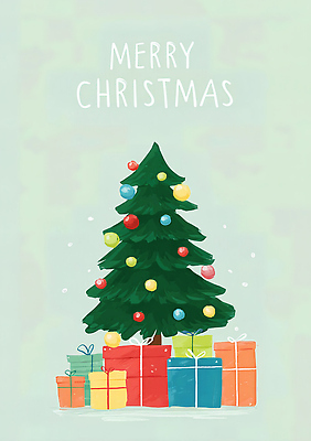 계절 기념일 감정 컨셉 크리스마스 관계 이벤트 파일형식 크리스마스트리 선물 겨울 공 장식 가족 축제 기쁨 따뜻함 컬러 분위기 파티 축하 행복 디자인 휴일 국내일러스트 일러스트 JPG