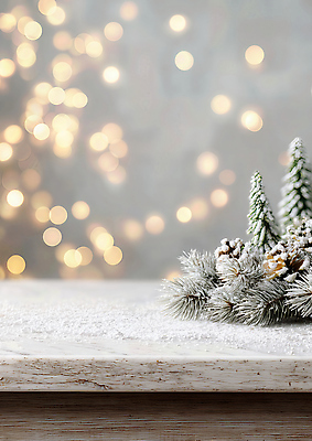 JPG 나무 편집이미지 크리스마스 겨울 자연 탁자 따뜻함 풍경 장식 빛 반짝임 소나무 분위기 오브젝트 편집실사 식물 계절 기념일 가구 컨셉 모션 CG 생태계 파일형식