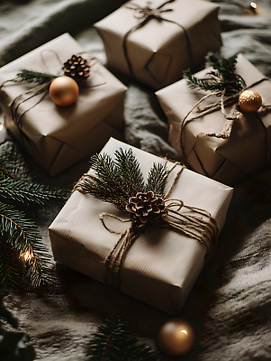 JPG 나무 편집이미지 전통 크리스마스 겨울 포장 자연 선물 여러명 장식 파티 오브젝트 감성 편집실사 식물 계절 기념일 다수 컨셉 사람 이벤트 CG 생태계 파일형식