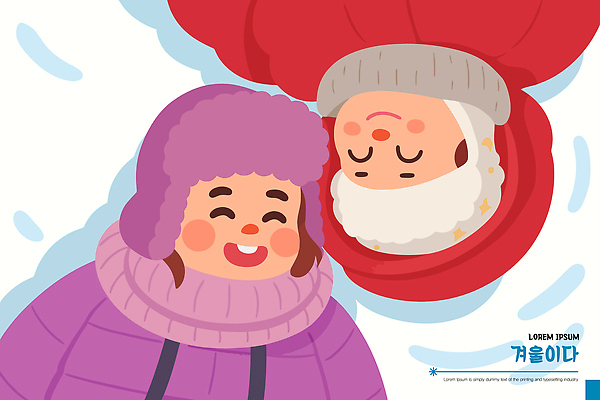 모자_잡화 옷 계절 감정 겨울 관계 표정 사람 점퍼 수상스포츠 파일형식 벡터 친구 놀이 따뜻함 웃음 즐거움 모션 야외 장난 겨울옷 패딩 털모자 눈사람 스노클링 어린이 행복 장난감 국내일러스트 AI파일 일러스트