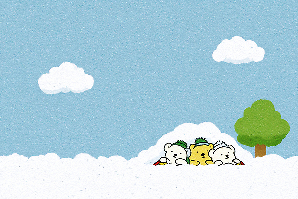 식물 동물 계절 감정 컬러 컨셉 포유류 사람 생태계 파일형식 곰 겨울 캐릭터 노란색 하늘 나무 흰색 즐거움 상상 장난감 자연 풍경 어린이 그림 귀여움 주말 놀이 JPG 국내일러스트 일러스트