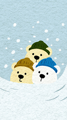 계절 감정 컨셉 곰 관계 눈_날씨 파란색 감각 생태계 파일형식 북극곰 겨울 귀여움 동물 눈송이 하늘색 디자인 그림 포근함 캐릭터 자연 친구 따뜻함 행복 백그라운드 JPG 국내일러스트 일러스트