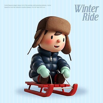 PSD 편집이미지 행복 어린이 설경 겨울 가족 놀이 겨울스포츠 3D캐릭터 친구 야외활동 귀여움 즐거움 썰매 편집3D 캐릭터 계절 감정 스포츠 컨셉 관계 사람 풍경 3D 파일형식