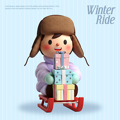 PSD 편집이미지 감정 어린이 장갑 크리스마스 겨울 가족 3D캐릭터 따뜻함 선물 귀여움 놀이터 즐거움 썰매 스노우 편집3D 캐릭터 잡화 계절 기념일 컨셉 관계 놀이 사람 3D 파일형식