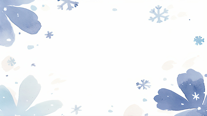 JPG 디자인 계절 꽃 예술 컬러 백그라운드 패턴 일러스트 자연 수채화 미술 그래픽 파란색 흰색 신선 눈송이 조화 소프트 창의성 스타일 국내일러스트 식물 무늬 문화예술 눈_날씨 생태계 파일형식