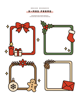 나무 디자인 별 리본 컬러 크리스마스 겨울 일러스트 촛불 양말 프레임 따뜻함 선물 장식 축제 편지 팬지 오너먼트 국내일러스트 AI파일 자연요소 식물 계절 기념일 꽃 크리스마스장식 초 파일형식 벡터