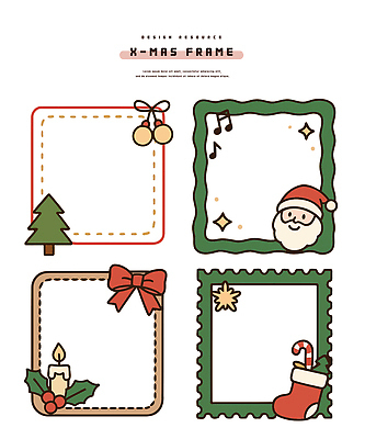 디자인 행복 리본 백그라운드 크리스마스 겨울 일러스트 초 프레임 장식 크리스마스트리 산타클로스 축제 오브젝트 오너먼트 알록달록 국내일러스트 AI파일 계절 기념일 감정 크리스마스장식 컬러풀 파일형식 벡터