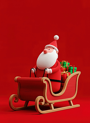 캐릭터 계절 기념일 감정 컬러 컨셉 크리스마스 관계 사람 3D 파일형식 산타클로스 썰매 선물 빨간색 행복 어린이 축제 전통 겨울 장식 즐거움 가족 도전 축하 기쁨 디자인 JPG 편집이미지 편집3D 3D캐릭터