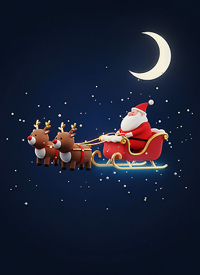 자연요소 캐릭터 계절 기념일 감정 크리스마스 관계 사람 3D 파일형식 산타클로스 썰매 순록 하늘 달 행복 겨울 장식 축제 동화 전통 즐거움 가족 선물 어린이 마법 JPG 편집이미지 편집3D 3D캐릭터