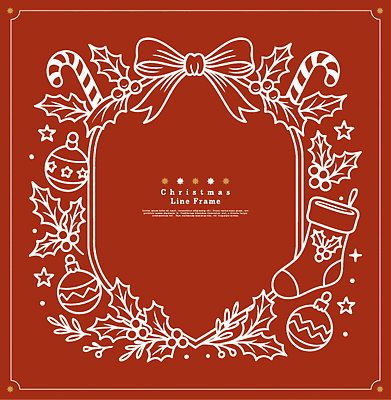 전통 기념일 감정 백그라운드 크리스마스 겨울 일러스트 가족 따뜻함 선물 장식 빨간색 크리스마스트리 축제 화환 축하 분위기 오너먼트 국내일러스트 AI파일 계절 꽃 컬러 컨셉 크리스마스장식 관계 이벤트 파일형식 벡터