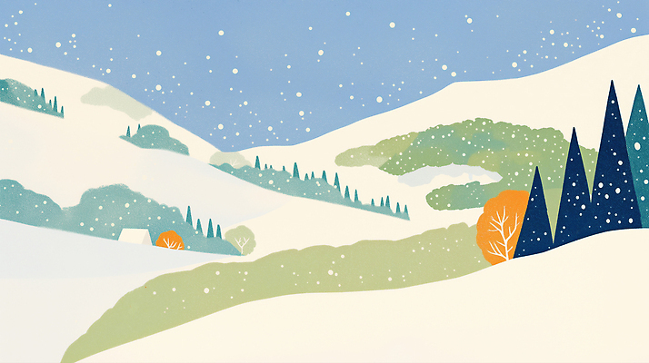 JPG 나무 컬러 백그라운드 겨울 일러스트 자연 눈사람 하늘 나뭇잎 산 풍경 평화 고요 흰색 숲 동산 뷰티풀 국내일러스트 AI일러스트 AI콘텐츠 식물 계절 컨셉 잎 생태계 파일형식