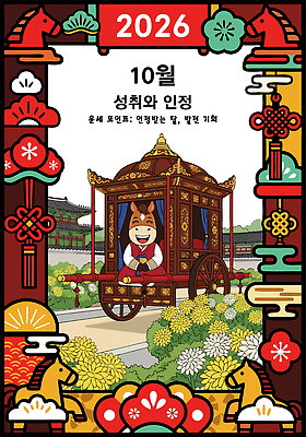 동물캐릭터 컨셉 말_동물 날짜 연도 파일형식 벡터 2026년 10월 이벤트 성공 전통 옷 화려 이동 뷰티풀 구경 문화 풍경 그림 기념 축제 고객 AI파일 국내일러스트 일러스트 운세 말캐릭터 병오년