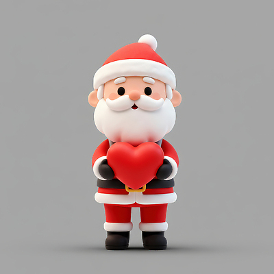 JPG 편집이미지 캐릭터 손 옷 얼굴 컬러 크리스마스 겨울 3D캐릭터 사랑 장식 산타클로스 귀여움 기쁨 하트 표현 아기자기 편집3D 모양 계절 기념일 감정 컨셉 신체부위 3D 파일형식
