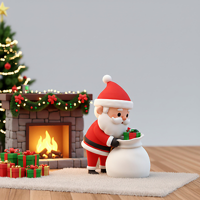 JPG 편집이미지 행복 크리스마스 겨울 포장 가족 3D캐릭터 따뜻함 사탕 선물 사랑 장식 크리스마스트리 산타클로스 축제 기쁨 벽난로 편집3D 캐릭터 계절 기념일 감정 관계 디저트 3D 파일형식