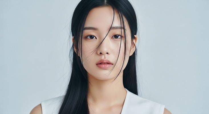 감정 컨셉 표정 사람 전자제품 머리 CG 파일형식 여자 모델 순수 스튜디오 포즈 촬영 긴장 머리카락 미소 카메라 뷰티풀 스타일 편집실사 JPG 편집이미지 의료성형뷰티