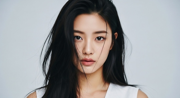 시선 컨셉 사람 신체부위 전자제품 CG 파일형식 여자 카메라 머리 조명 얼굴 뷰티풀 스타일 모델 청춘 응시 매력적 감정 편집실사 JPG 편집이미지 의료성형뷰티