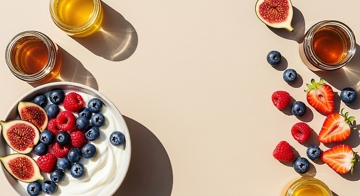 JPG 편집이미지 과일 탁자 딸기 디저트 과자 신선 아침식사 블루베리 산딸기 요거트 건강식 무화과 맛있는 편집실사 음식 가구 유제품 식사 CG 파일형식