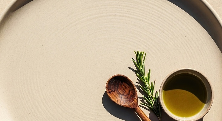 JPG 편집이미지 접시 음식 자연 식탁 건강 요리 식사 올리브오일 향신료 준비 로즈메리 편집실사 식기 탁자 기름_음식 허브 CG 생태계 향미료 파일형식