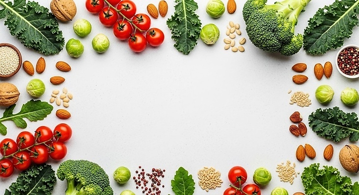 JPG 편집이미지 채소 방울토마토 자연 탁자 요리 브로콜리 양배추 호두 아몬드 건강식 케일 해바라기씨 그린푸드 편집실사 음식 가구 토마토 씨앗 견과류 CG 생태계 파일형식