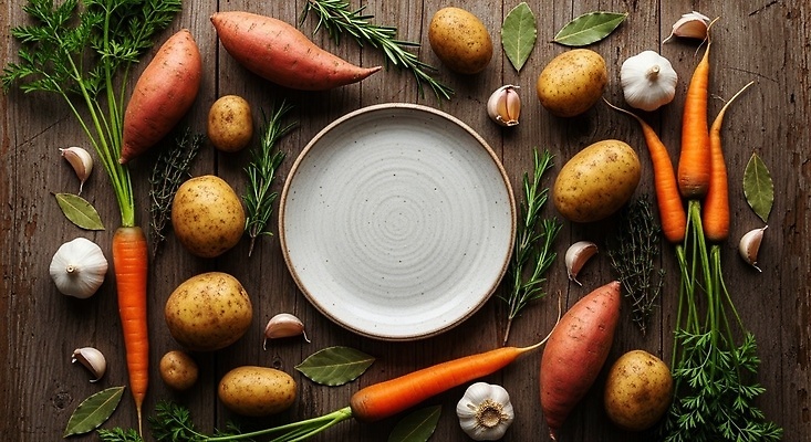 JPG 편집이미지 음식 채소 재료 자연 감자 건강 마늘 요리 식사 당근 신선 허브 준비 고구마 편집실사 식물 뿌리채소 CG 생태계 파일형식