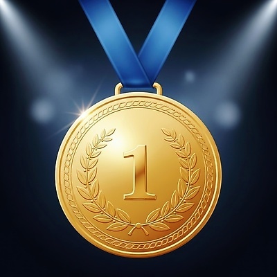 JPG 편집이미지 스포츠 상징 성공 왕관 조명 기념 경쟁 기쁨 축하 우승 수상_상을받음 심볼 금메달 시상식 이미지편집 AI컴퓨터그래픽 AI콘텐츠 감정 컨셉 최고 메달 파일형식