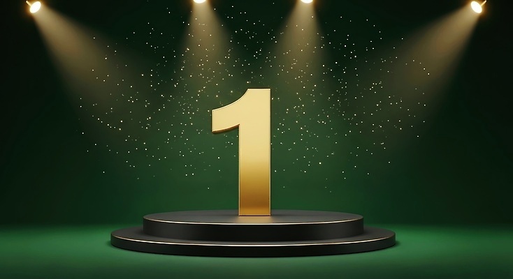 JPG 편집이미지 기념일 감정 조명 이벤트 장식 초록색 반짝임 숫자 축제 전시 금색 무대 화려 수상_상을받음 분위기 중앙 시상식 이미지편집 AI컴퓨터그래픽 AI콘텐츠 문자 컬러 컨셉 모션 파일형식