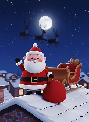 JPG 편집이미지 전통 크리스마스 겨울 가방 가족 하늘 지붕 3D캐릭터 선물 산타클로스 루돌프 달 북극 즐거움 썰매 편집3D AI컴퓨터그래픽 AI콘텐츠 자연요소 캐릭터 잡화 계절 기념일 감정 관계 사슴 3D 극지방 파일형식