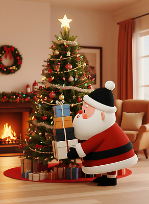 JPG 편집이미지 전통 기념일 행복 크리스마스 겨울 가족 주택 3D캐릭터 따뜻함 선물 장식 크리스마스트리 산타클로스 축제 휴일 벽난로 편집3D AI컴퓨터그래픽 AI콘텐츠 캐릭터 계절 감정 관계 이벤트 건물 3D 파일형식