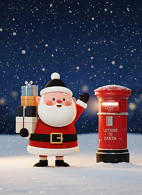 JPG 편집이미지 전통 행복 어린이 크리스마스장식 크리스마스 겨울 가족 3D캐릭터 선물 사랑 산타클로스 축제 우체통 인사 설렘 편집3D AI컴퓨터그래픽 AI콘텐츠 캐릭터 계절 기념일 감정 관계 사람 3D 예절 파일형식