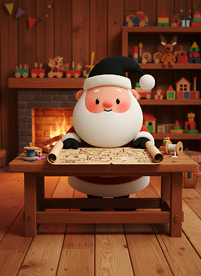 JPG 편집이미지 악기 크리스마스 겨울 3D캐릭터 선물 장난감 크리스마스트리 산타클로스 루돌프 작업실 편안함 벽난로 나무탁자 목록 편집3D AI컴퓨터그래픽 AI콘텐츠 캐릭터 계절 기념일 음악 탁자 사슴 3D 감각 파일형식