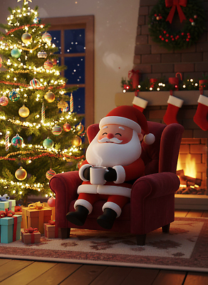 JPG 편집이미지 전통 행복 커피 크리스마스 겨울 가족 3D캐릭터 선물 장식 소파 크리스마스트리 산타클로스 축제 편안함 즐거움 벽난로 편집3D AI컴퓨터그래픽 AI콘텐츠 캐릭터 계절 기념일 감정 음료 의자 관계 3D 감각 파일형식