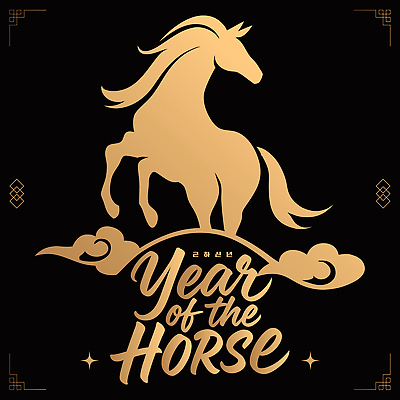 동양문화 전통 디자인 예술 상징 일러스트 검은배경 새해 기념 장식 축제 기쁨 축하 말_게임 분위기 즐거움 작품 창의력 환상 2026년 국내일러스트 병오년 AI파일 감정 문화 백그라운드 컨셉 미술 검은색 연도 파일형식 벡터