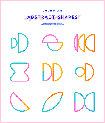 모양 도형 디자인 예술 선 컬러 일러스트 추상 밝음 그래픽 표현 배열 비율 대칭 색채 창의성 국내일러스트 AI파일 무늬 파일형식 벡터