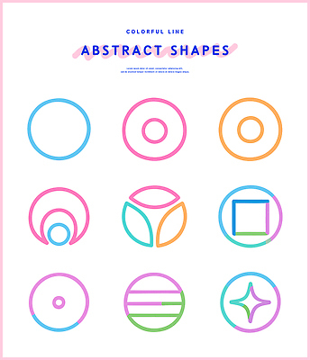 모양 도형 디자인 예술 선 컬러 패턴 일러스트 추상 그래픽 디지털 원형 크기 조화 구성 색채 창의성 스타일 국내일러스트 AI파일 무늬 파일형식 벡터