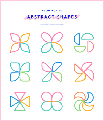 모양 도형 디자인 예술 선 컬러 패턴 일러스트 추상 그래픽 장식 표현 그림 구성 뷰티풀 색채 창의성 국내일러스트 AI파일 무늬 파일형식 벡터