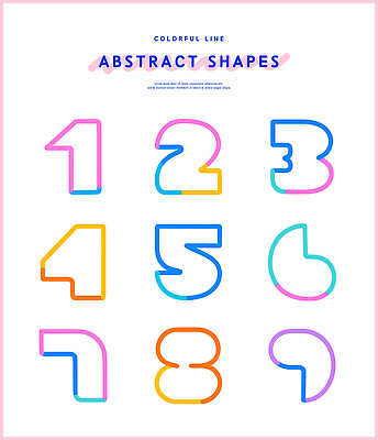 모양 도형 디자인 예술 선 컬러 패턴 일러스트 추상 그래픽 숫자 배열 직선 모던 대칭 창의성 아기자기 국내일러스트 AI파일 문자 컨셉 무늬 파일형식 벡터