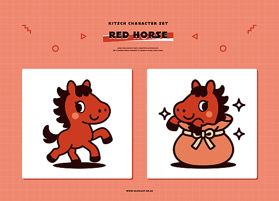 동물 캐릭터 디자인 어린이 컬러 일러스트 모션 놀이 미소 장식 귀여움 즐거움 그림 일러캐릭터 병오년 붉은말 붉은말캐릭터 AI파일 감정 컨셉 표정 사람 말_동물 말캐릭터 파일형식 벡터 2026년