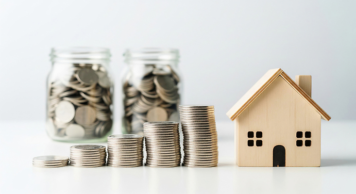 JPG 모델 편집이미지 부동산 유리병 주택 안전 금융 경제 동전 저축 재산 재정 연말정산 편집실사 돈 병_용기 건물 CG 파일형식