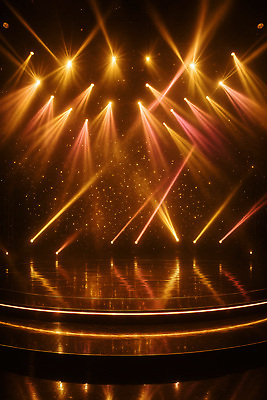 JPG 편집이미지 디자인 예술 음악 컬러 조명 빛 반사 공연 무대 대기 화려 분위기 군중 설치 이미지편집 AI컴퓨터그래픽 AI콘텐츠 컨셉 문화예술 사람 이벤트 파일형식