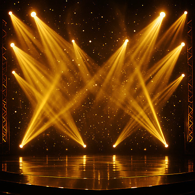 JPG 편집이미지 음악 조명 빛 반짝임 공연 에너지 금색 무대 대기 분위기 중앙 공연장 준비 효과 이미지편집 AI컴퓨터그래픽 AI콘텐츠 컬러 컨셉 모션 문화예술 이벤트 극장 파일형식