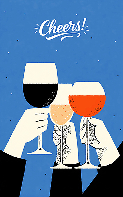 PSD 손 음료 일러스트 잔 사람 세명 파티 와인 축제 기쁨 모임 축하 칵테일 저녁 건배 파란배경 소통 사교 국내일러스트 식기 감정 백그라운드 컨셉 주류 이벤트 신체부위 파란색 야간 파일형식