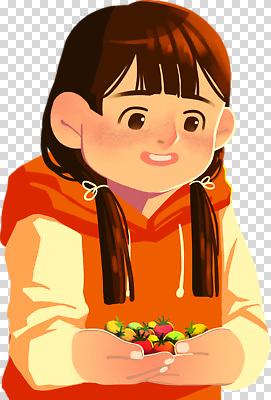 계절 여자 감정 어린이 컬러 농업 과일 신체부위 생태계 파일형식 딸기 수확 소녀 행복 표정 농장 자연 빨간색 여름 야외 손 식물 채소 농사 편집이미지 PNG