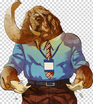 직업 옷 감정 회사 비즈니스 포유류 사람 작업 파일형식 코끼리 정장 문서 사무실 회의 업무 동물 유머 그림 경영 사무원 직장 캐릭터 남자 편집이미지 PNG