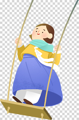 식물 계절 공공시설 여자 감정 어린이 표정 사람 목도리 파일형식 소녀 그네 놀이 즐거움 웃음 잔디 공원 스카프 컬러 여름 모션 야외 편집이미지 PNG