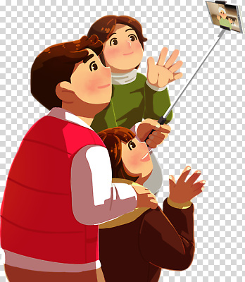 편집이미지 캐릭터 행복 감정 모션 협력 웃음 친구 사진촬영 추억 셀프카메라 즐거움 PNG 소통 순간 컨셉 관계 표정 촬영 파일형식